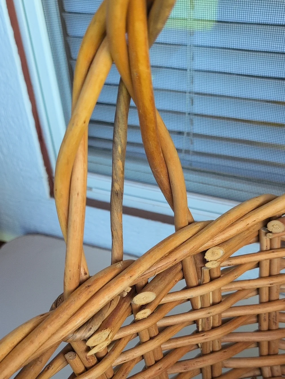 Vintage Huge French Style Boho Chic Coastal Gathering Basket(226)